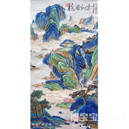 《桃园仙景》 山水画 杨茜茜作品 类别: 国画山水作品